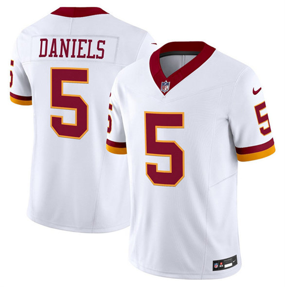 Washington Commanders #5 Jayden Daniels White 2025 F.U.S.E. Throwback Vapor Limited Football Stitched Jersey - Zenithce