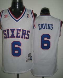 Philadelphia 76ers #6 Julius Erving White Swingman Throwback Jersey - Zenithce