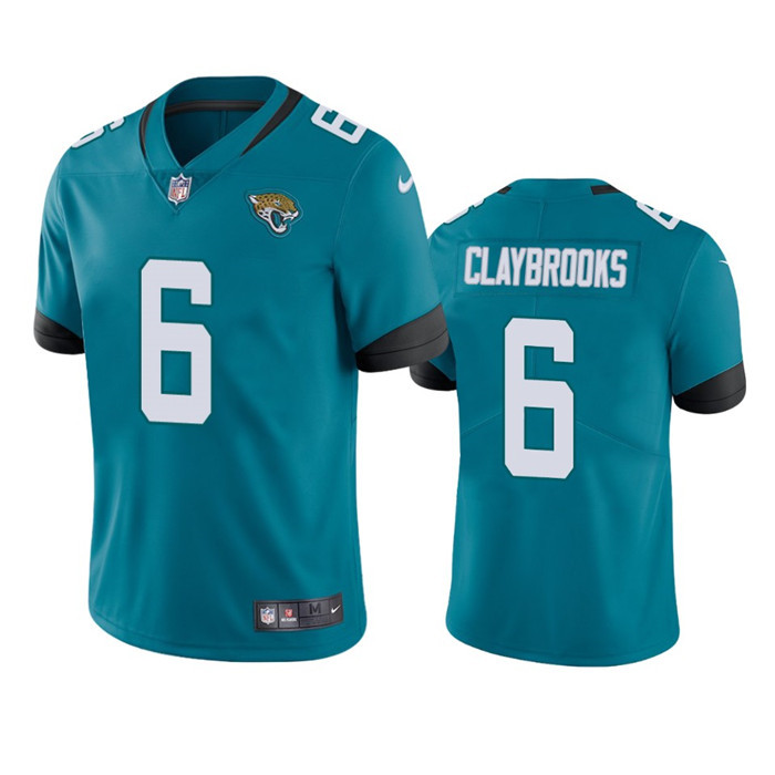 Jacksonville Jaguars #6 Chris Claybrooks Teal Vapor Untouchable Limited Stitched Jersey - Zenithce