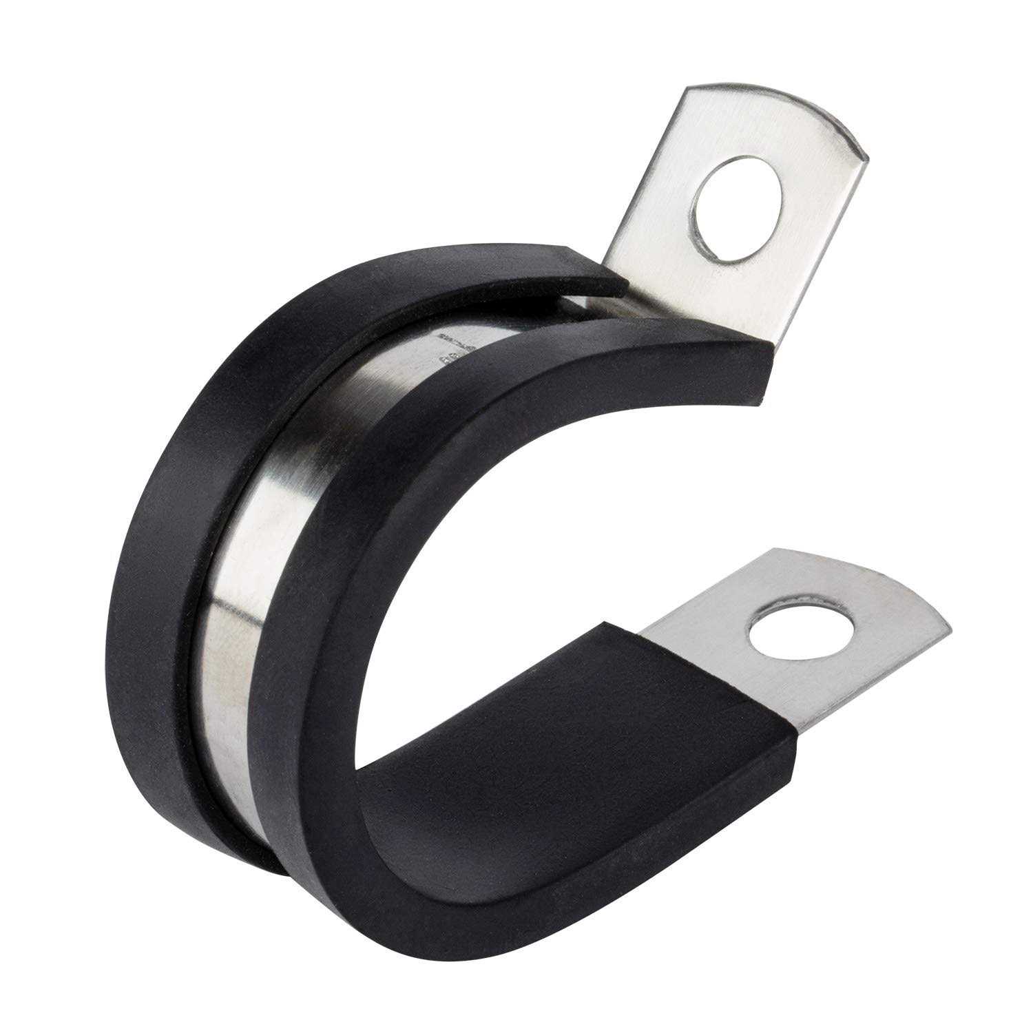 ISPINNER 12 Pack Rubber Cushioned Stainless Steel Cable Clamp - Zenithce