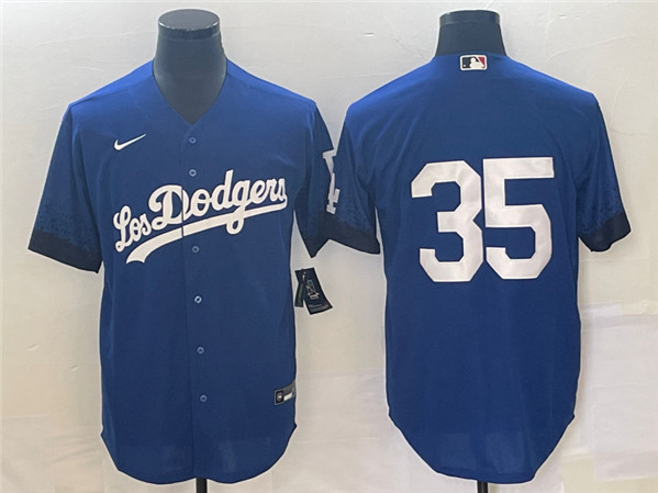 Los Angeles Dodgers #35 Cody Bellinger Royal City Connect Cool Base Stitched Jersey - Zenithce