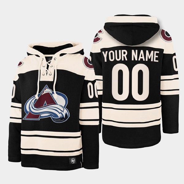 Colorado Avalanche Custom Black All Stitched Sweatshirt Hoodie - Zenithce