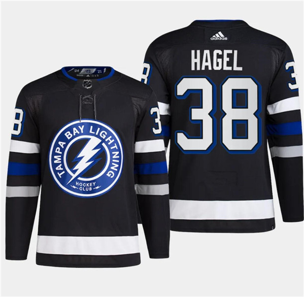 Tampa Bay Lightning #38 Brandon Hagel Black Alternate Premier Breakaway Stitched Jersey - Zenithce