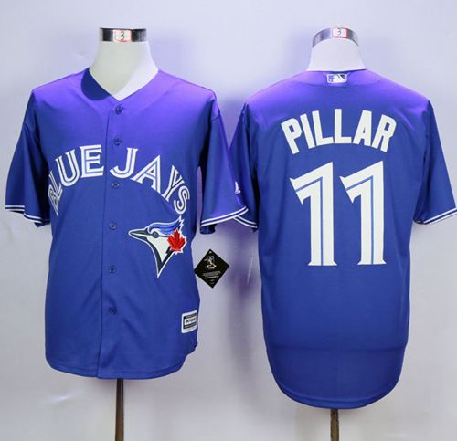 Blue Jays #11 Kevin Pillar Blue New Cool Base Stitched Jersey - Zenithce