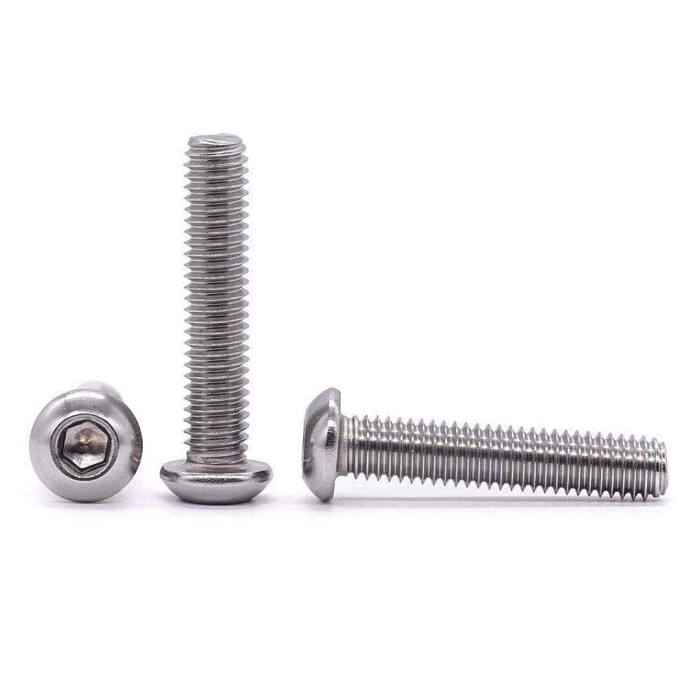 EASTLO Button Head Socket Cap Bolts Screws 304 Stainless Steel 18-8 - Zenithce