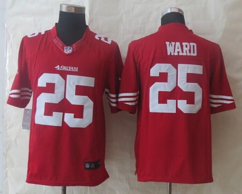 49ers #25 Jimmie Ward Red Team Color Stitched Limited Nike Jersey - Zenithce