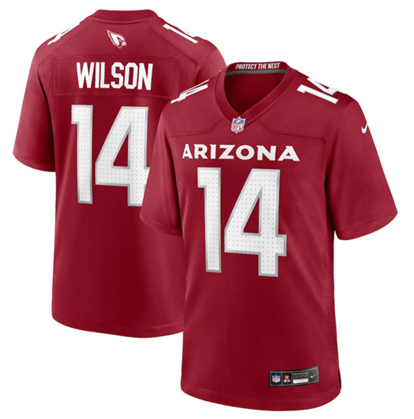 Arizona Cardinals #14 Michael Wilson Red Stitched Game Jersey - Zenithce