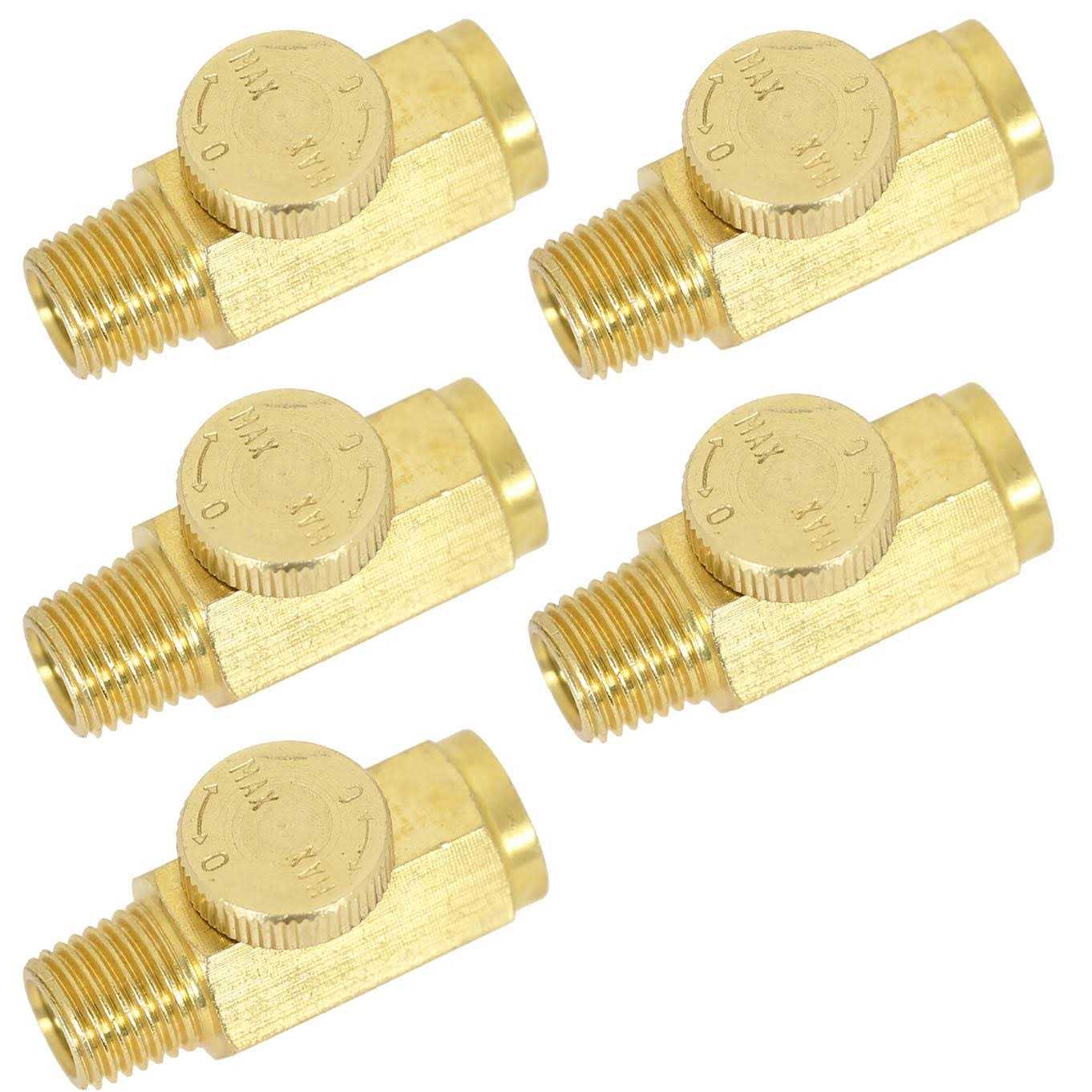 UFFY Brass In-Line Air Flow Regulator Control Tool Valve 1/4 NPT - Zenithce
