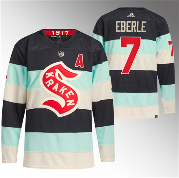Seattle Kraken #7 Jordan Eberle Deep Sea Blue 2024 Winter Classic Primegreen Stitched Jersey - Zenithce