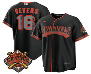 San Francisco Giants #16 Rafael Devers Black 2026 Alternate Stadium Stitched Jersey - Zenithce