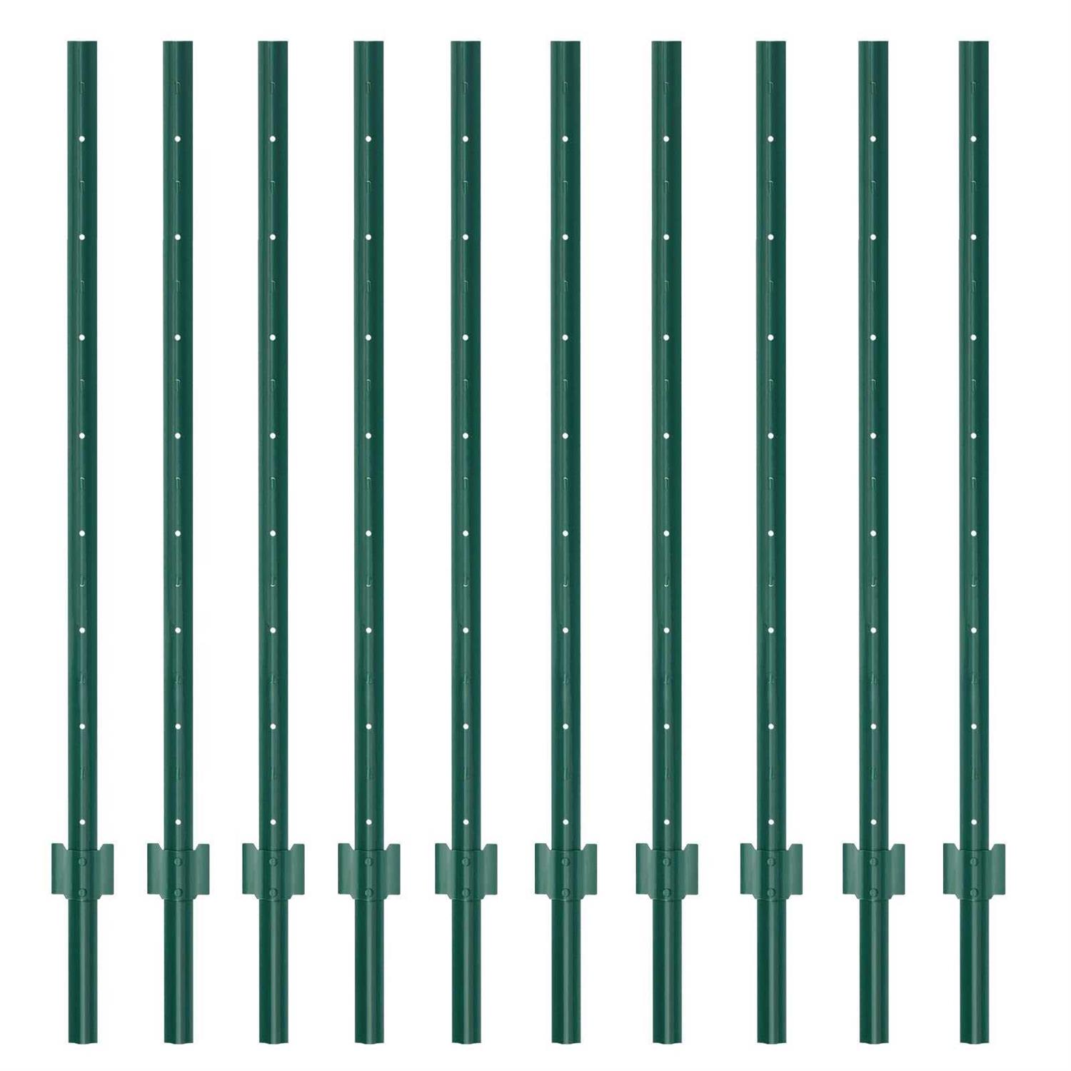 XYADX Metal Fence Post Heavy Duty Garden Fence Post for Holding Wire Fence - Zenithce