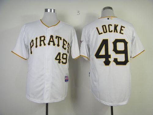 Pirates #49 Jeff Locke White Cool Base Stitched Jersey - Zenithce