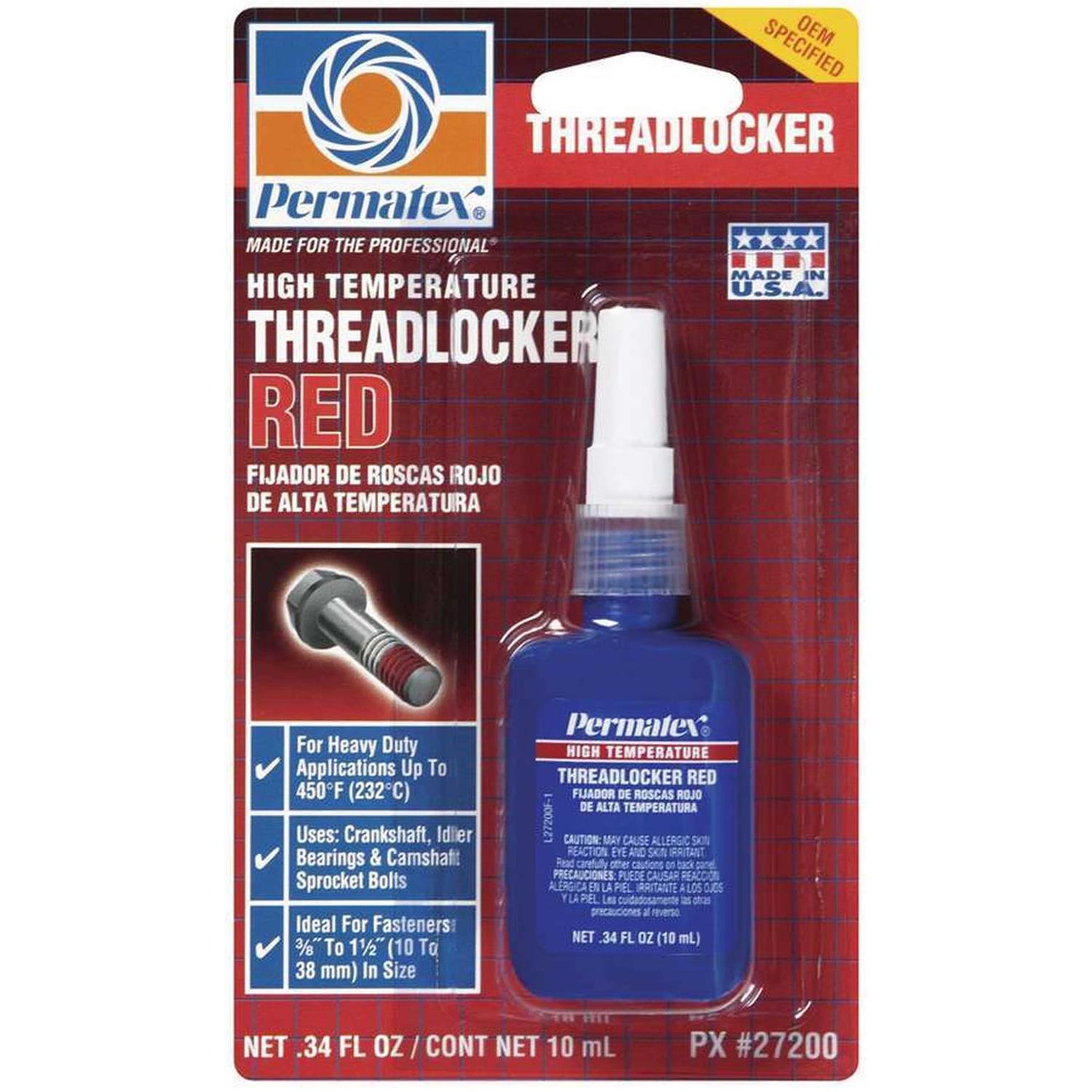 Permatex Red Threadlocker - Zenithce