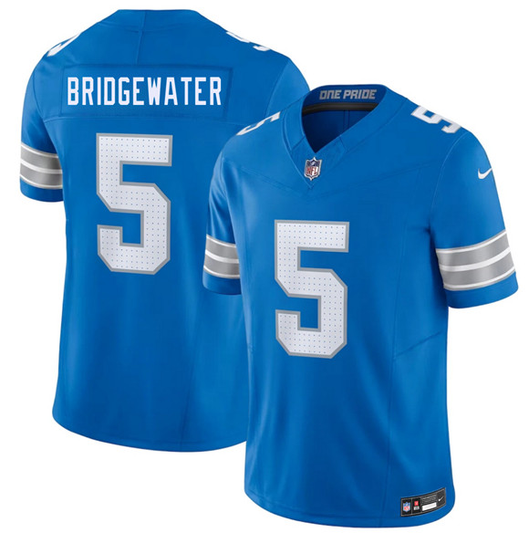 Detroit Lions #5 Teddy Bridgewater Blue 2026 F.U.S.E. Vapor Limited Stitched Game Jersey - Zenithce