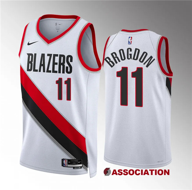 Portland Trail Blazers #11 Malcolm Brogdon White Association Edition Stitched Jersey - Zenithce