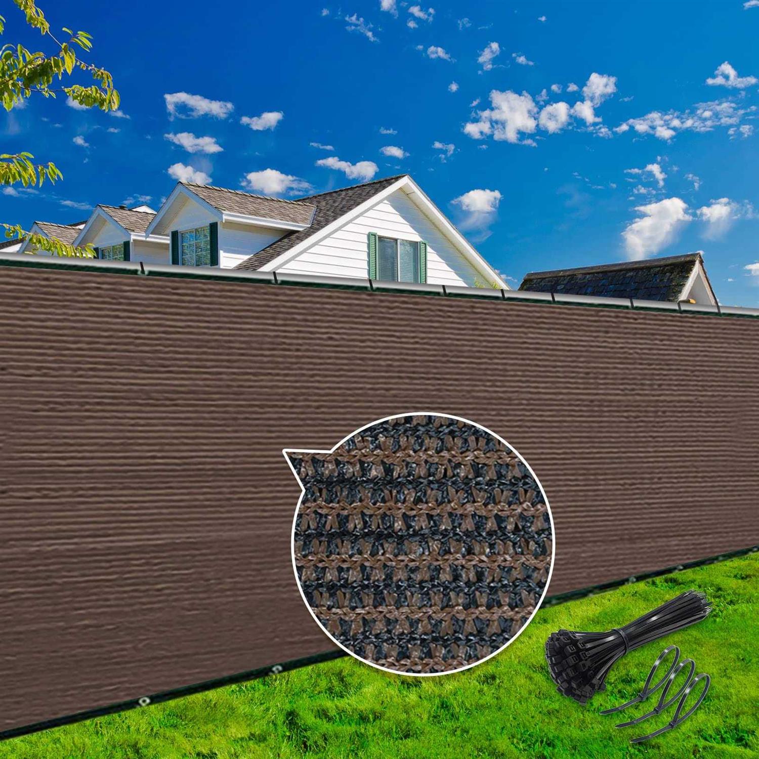 KANAGAWA Privacy Screen Fence 90% Blockage Heavy Duty 175 GSM Fencing Mesh Net Cover for Outdoor Wall Garden Yard Backyard 40 Cable Zip - Zenithce