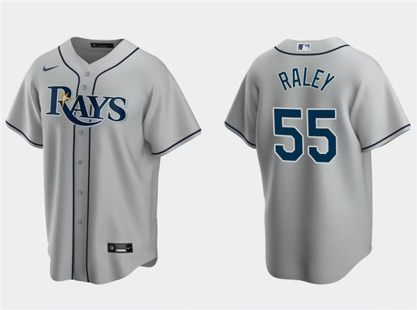Tampa Bay Rays #55 Luke Raley Gray Cool Base Stitched Jersey - Zenithce