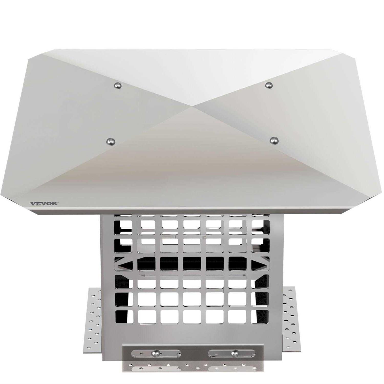 VEVOR Chimney Cap Flue Caps 304 Stainless Steel Fireplace Chimney Cover - Zenithce