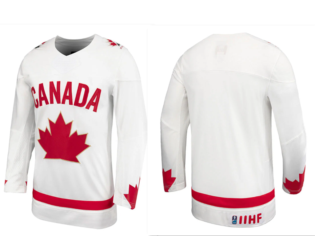 TEAM CANADA ADULT WHITE CUSTOM JERSEY - Zenithce
