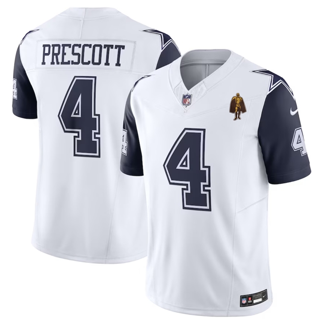 Dallas Cowboys #4 Dak Prescott Navy 2023 F.U.S.E. With Walter Payton Patch Alternate Vapor Limited Stitched Jersey - Zenithce