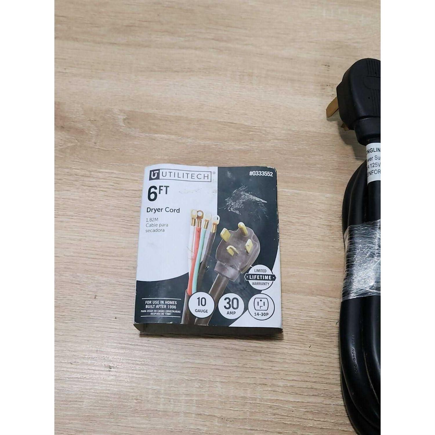 Utilitech 6-ft 3-Prong Gray Range Appliance Power Cord UTR628106 - Zenithce