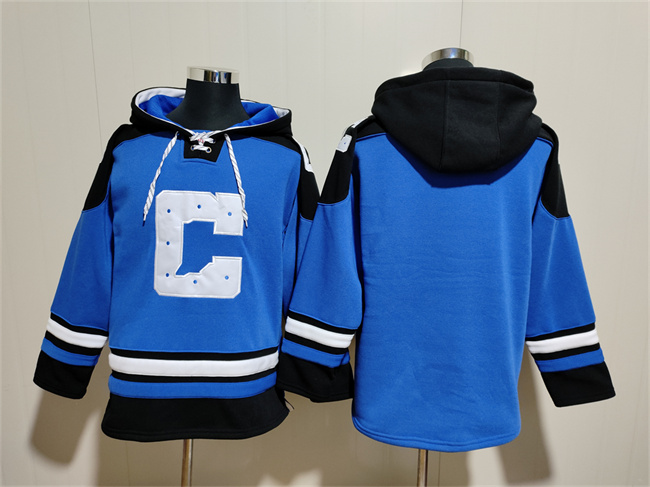 Indianapolis Colts Blank Blue Ageless Must-Have Lace-Up Pullover Hoodie - Zenithce