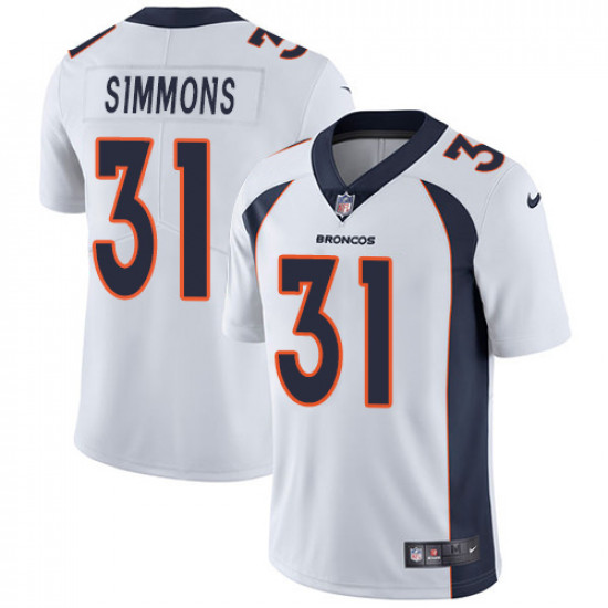 Denver Broncos #31 Justin Simmons White Vapor Untouchable Limited Stitched Jersey - Zenithce
