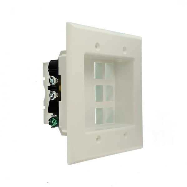 Leviton 688-W Clock Hanger Receptacle-Nm15-1R - MT - Zenithce