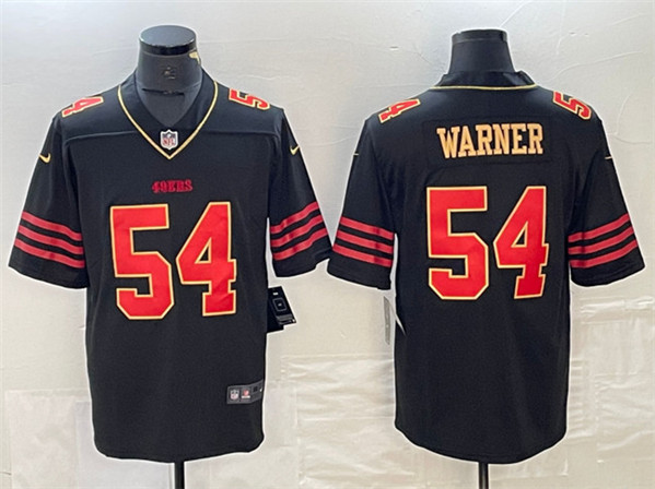 San Francisco 49ers #54 Fred Warner Black Gold Stitched Jersey - Zenithce