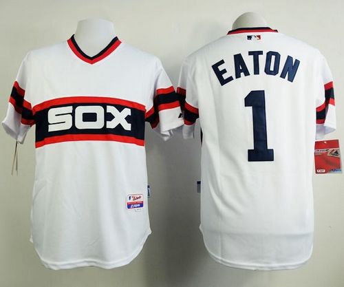 White Sox #1 Adam Eaton White Alternate Home Cool Base Stitched Jersey - Zenithce