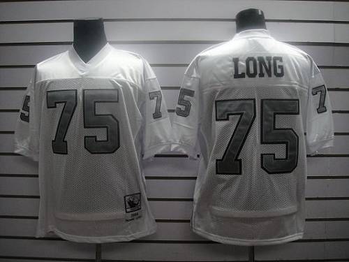 Mitchell And Ness Raiders #75 Howie Long White Silver No. Stitched Jersey - Zenithce