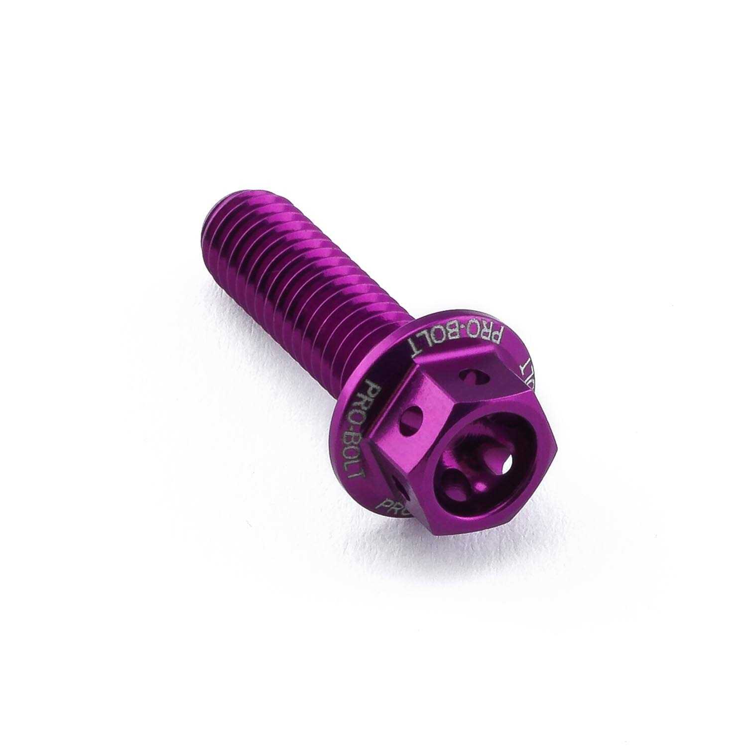 Pro-Bolt Aluminum Flanged Hex Head Bolt Race Spec Etched Pack - Zenithce