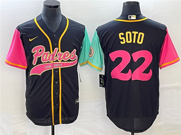 San Diego Padres #22 Juan Soto Black Cool Base Stitched Jersey - Zenithce