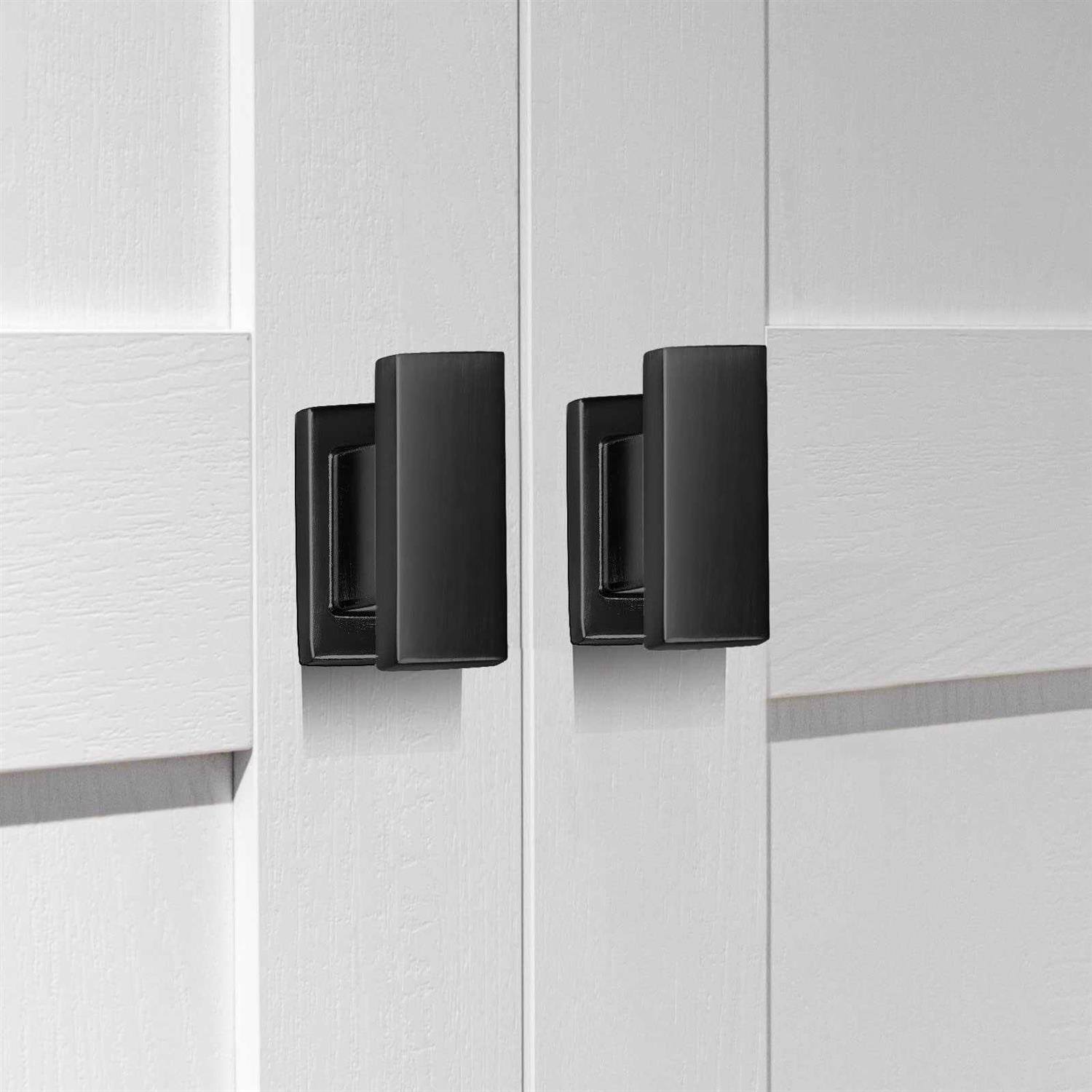 Vehcil Square Matte Black Cabinet Knobs Black Drawer Dresser Knobs Cabinet Handles for Cupboard Closet Bathroom Kitchen Cabinet Hardware - Zenithce