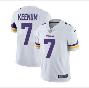 Minnesota Vikings #7 Case Keenum White Vapor Untouchable Limited Stitched Jersey - Zenithce
