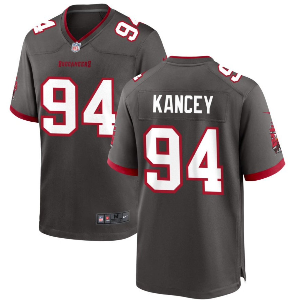 Tampa Bay Buccaneers #94 Calijah Kancey Gray 2023 Draft Stitched Game Jersey - Zenithce
