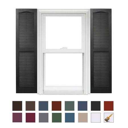 Homeside Open Louver Vinyl Shutters In Stock Now - Zenithce