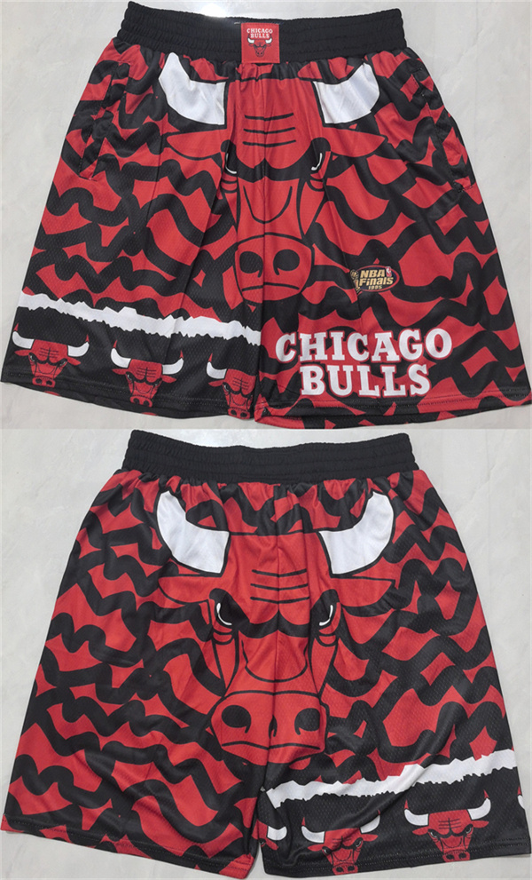 Chicago Bulls Black Red Shorts (Run Small) - Zenithce