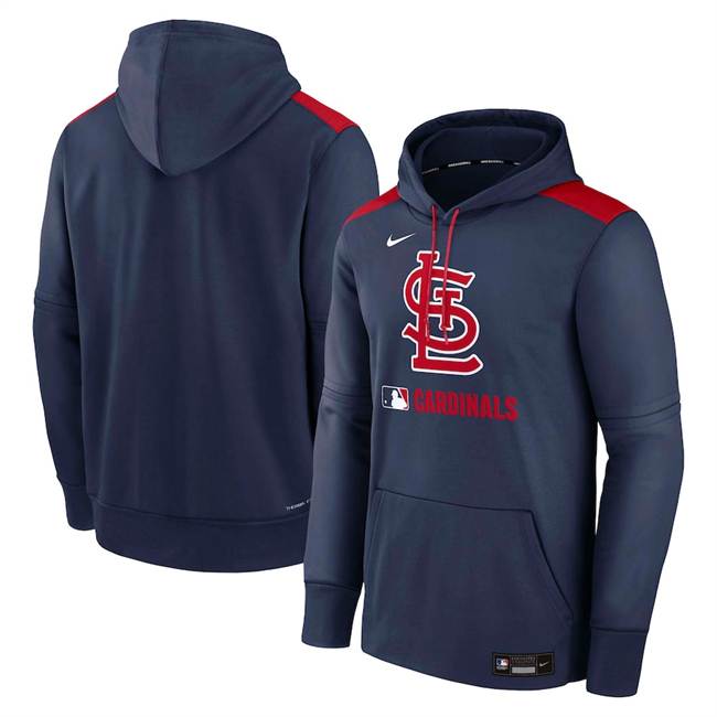 St. Louis Cardinals Navy Collection Performance Pullover Hoodie - Zenithce