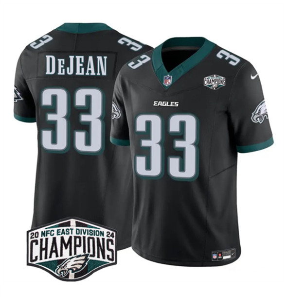 Philadelphia Eagles #33 Cooper DeJean Black 2024 New NFC East Champions F.U.S.E. Vapor Untouchable Limited Stitched Jersey - Zenithce