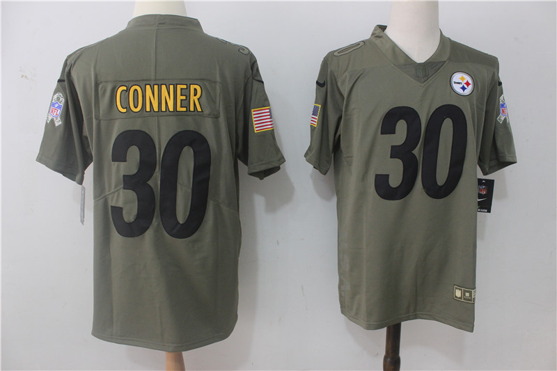 Pittsburgh Steelers #30 James Conner Olive Salute To Service Limited Stitched Nike Jersey - Zenithce