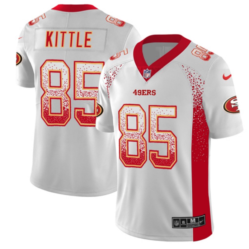 San Francisco 49ers #85 George Kittle White 2019 Drift Fashion Color Rush Limited Stitched Jersey - Zenithce