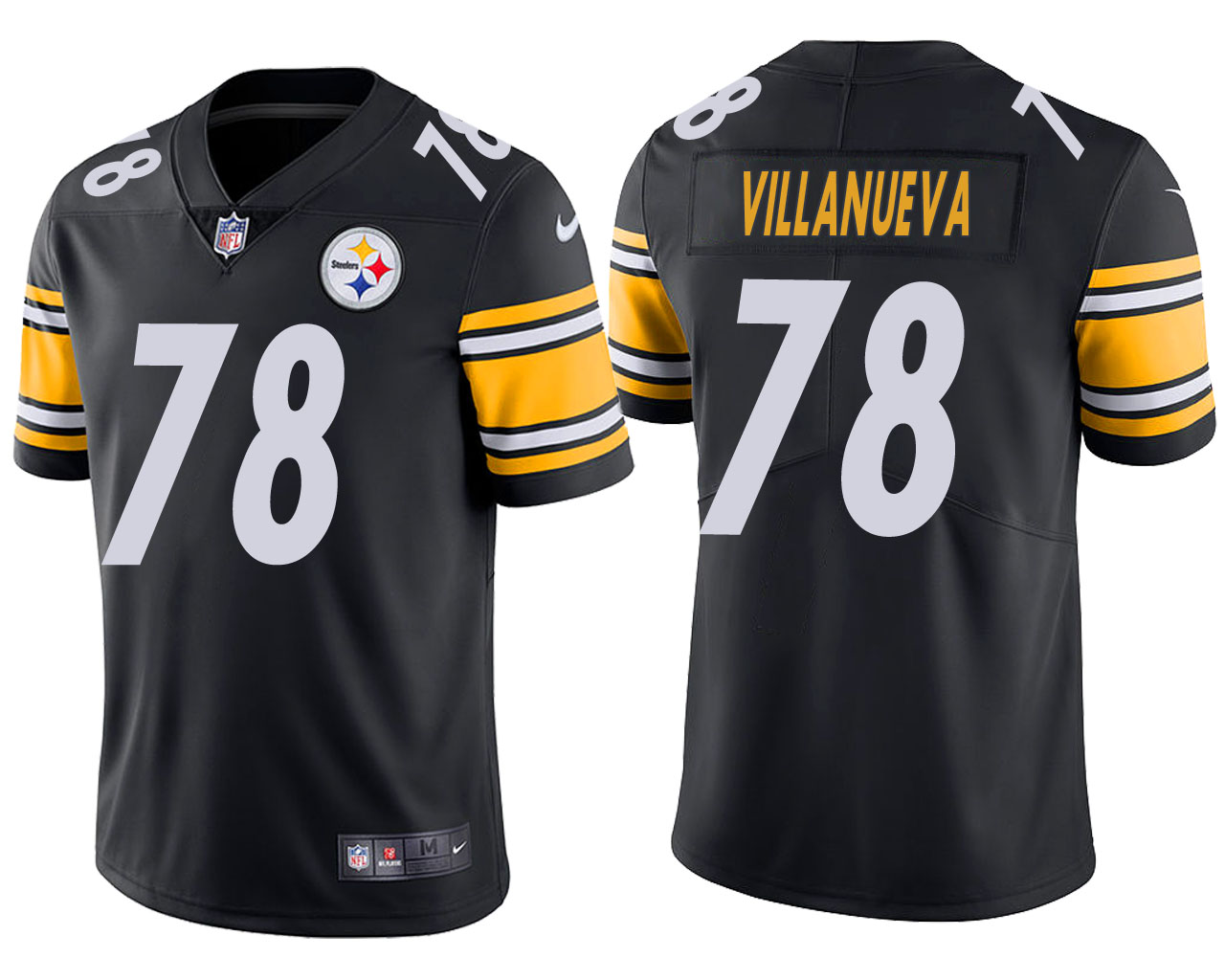 Pittsburgh Steelers #78 Alejandro Villanueva Black Vapor Untouchable Limited Stitched Jersey - Zenithce