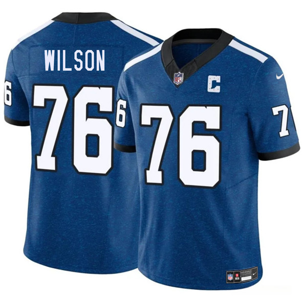 Indianapolis Colts #76 Jack Wilson Blue 2025 F.U.S.E. Throwback Vapor Limited Stitched Jersey - Zenithce