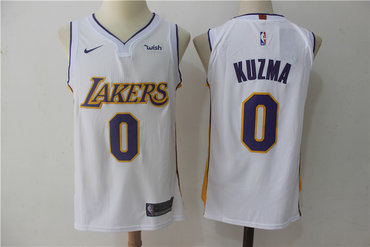 Los Angeles Lakers #0 Kyle Kuzma New White 2017-2018 Swingman Stitched Jersey - Zenithce