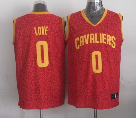 Cleveland Cavaliers #0 Kevin Love Red Leopard Print Fashion Jersey - Zenithce