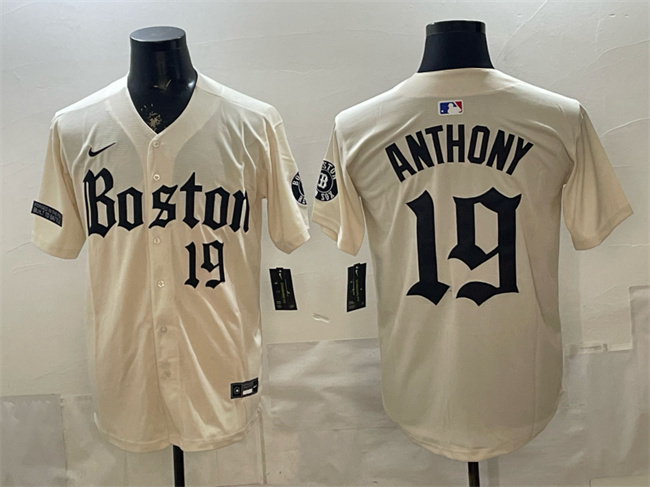 Boston Red Sox #19 Roman Anthony Cream Gothic Vapor Limited Stitched Jersey - Zenithce