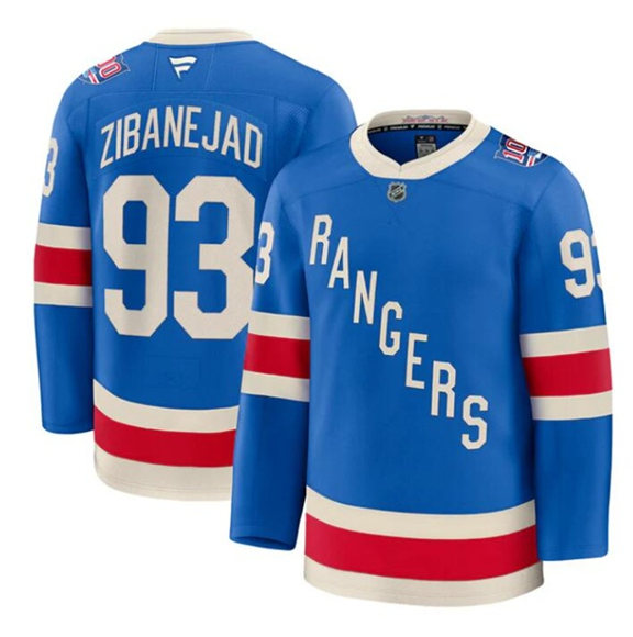 New York Rangers #93 Mika Zibanejad Blue Centennial Stitched Jersey - Zenithce
