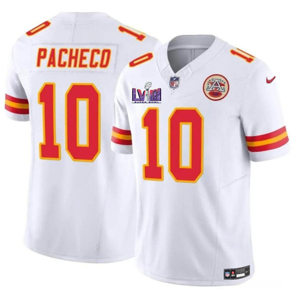 Kansas City Chiefs #10 Isiah Pacheco White F.U.S.E. Super Bowl LVIII Patch Vapor Untouchable Limited Stitched Jersey - Zenithce