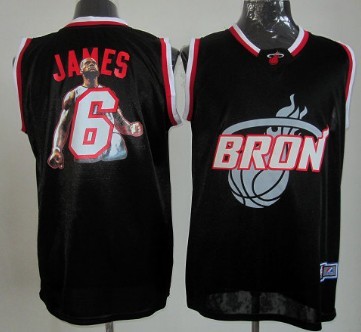 Miami Heat #6 LeBron James Black Notorious Fashion Jersey - Zenithce